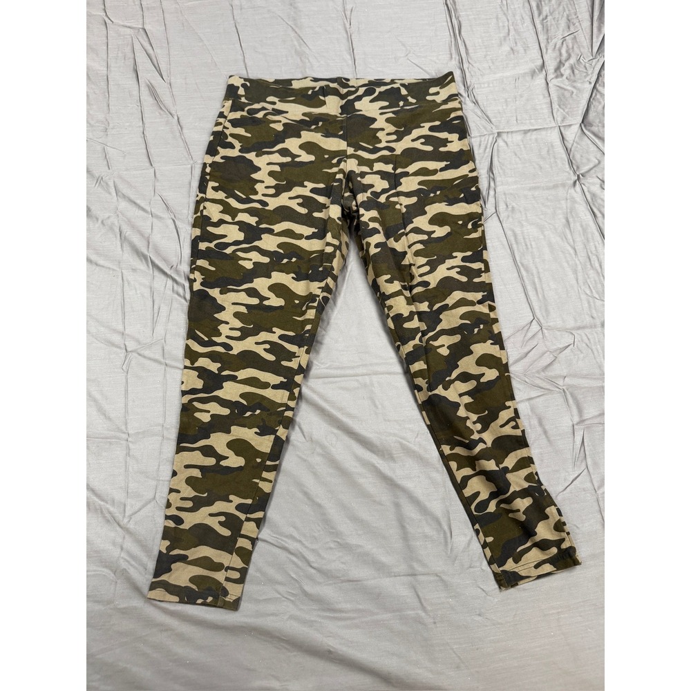 Torrid Camo Print Leggings Womens Plus Size 2 Green Camouflage Stretch Pants